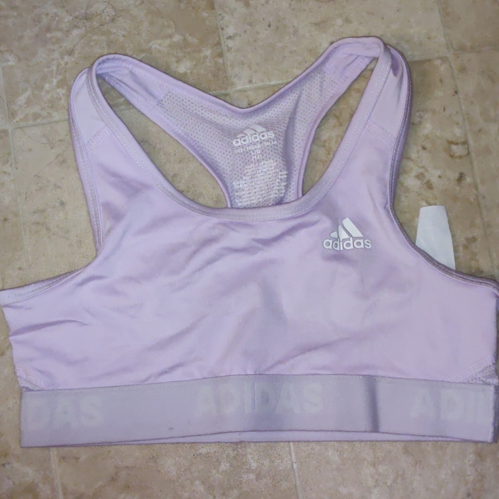 Adidas purple girls sports bra